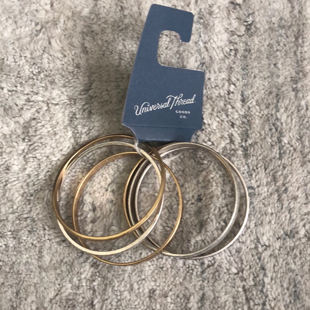 Silver and gold bracelet set